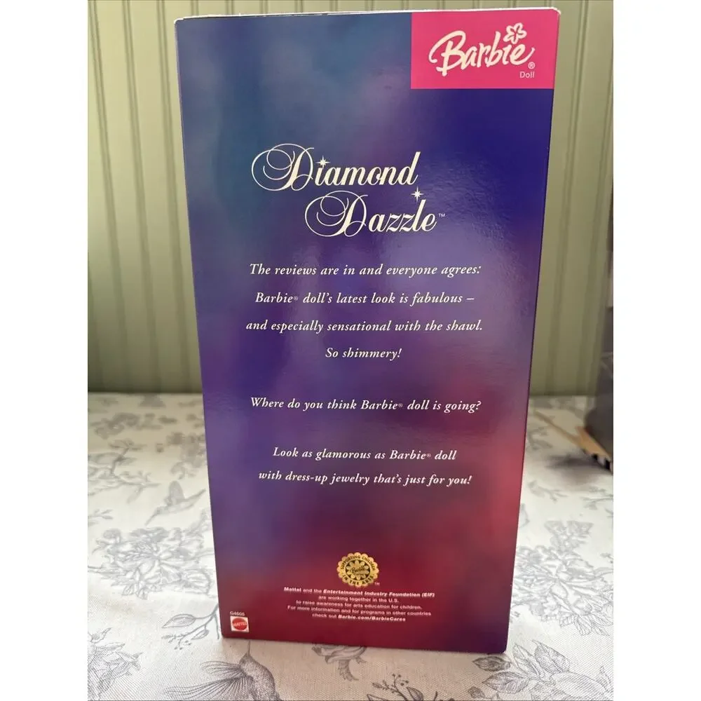 Vintage 2004 Barbie Diamond Dazzle New Blonde Ring Necklace Mattel